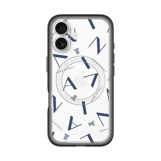 スリムプロテクションプレミアムケース with MagSafe［ LANVIN COLLECTION - タイポグラフィ ］
