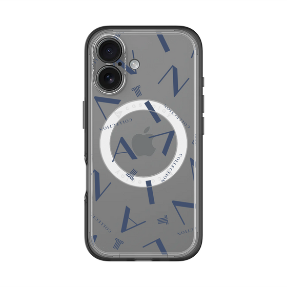 スリムプロテクションプレミアムケース with MagSafe［ LANVIN COLLECTION - タイポグラフィ ］