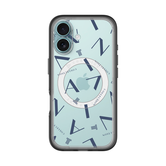 スリムプロテクションプレミアムケース with MagSafe［ LANVIN COLLECTION - タイポグラフィ ］