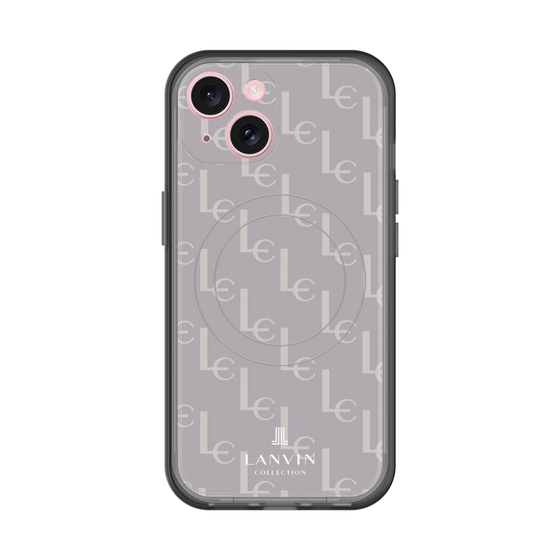 スリムプロテクションプレミアムケース with MagSafe［ LANVIN COLLECTION - ジオメトリック - ライラック ］