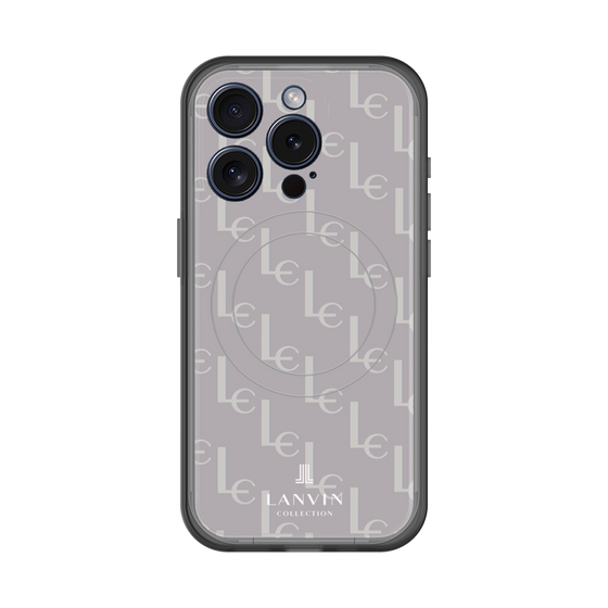 スリムプロテクションプレミアムケース with MagSafe［ LANVIN COLLECTION - ジオメトリック - ライラック ］