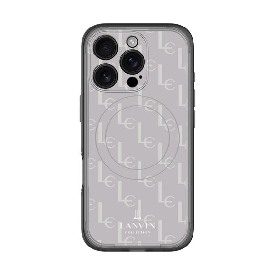 スリムプロテクションプレミアムケース with MagSafe［ LANVIN COLLECTION - ジオメトリック - ライラック ］
