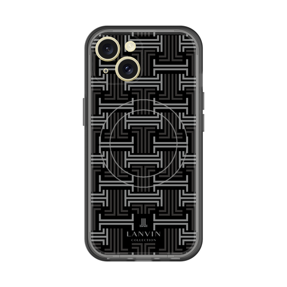 スリムプロテクションプレミアムケース with MagSafe［ LANVIN COLLECTION - モノグラム - 黒 ］