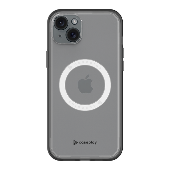 スリムプロテクションプレミアムケース with MagSafe［ オリジナル - caseplayロゴ - ブラック/A ］