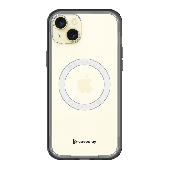 スリムプロテクションプレミアムケース with MagSafe［ オリジナル - caseplayロゴ - ブラック/A ］