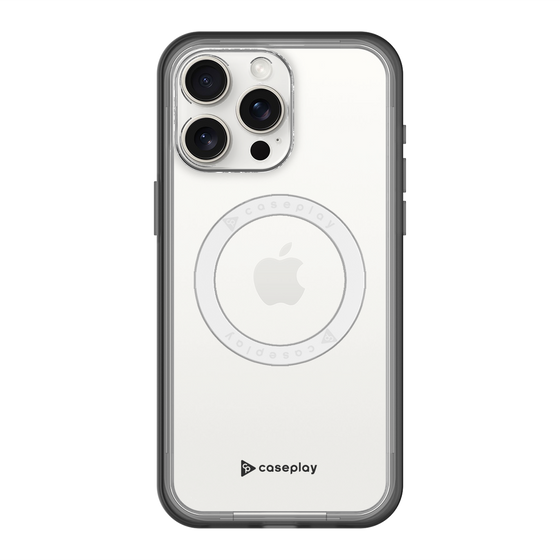 スリムプロテクションプレミアムケース with MagSafe［ オリジナル - caseplayロゴ - ブラック/A ］