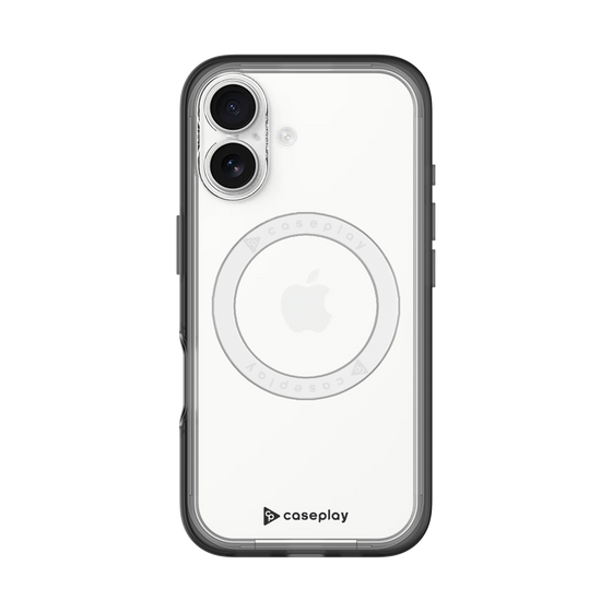 スリムプロテクションプレミアムケース with MagSafe［ オリジナル - caseplayロゴ - ブラック/A ］