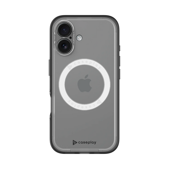 スリムプロテクションプレミアムケース with MagSafe［ オリジナル - caseplayロゴ - ブラック/A ］