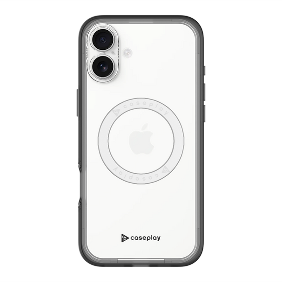 スリムプロテクションプレミアムケース with MagSafe［ オリジナル - caseplayロゴ - ブラック/A ］