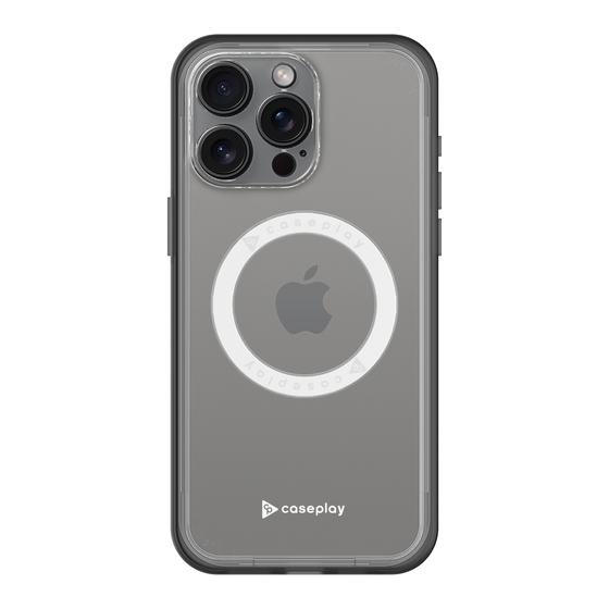 スリムプロテクションプレミアムケース with MagSafe［ オリジナル - caseplayロゴ - ホワイト/A ］