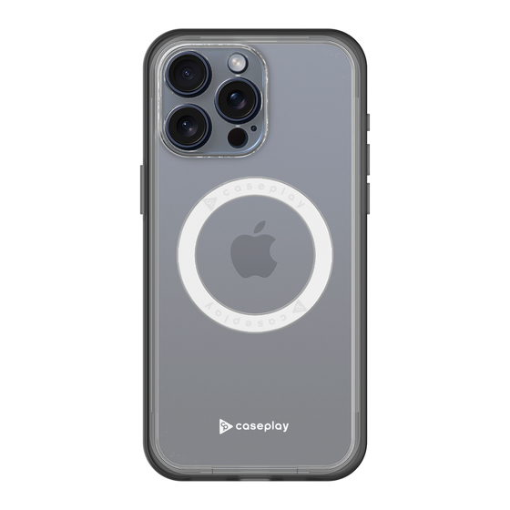 スリムプロテクションプレミアムケース with MagSafe［ オリジナル - caseplayロゴ - ホワイト/A ］