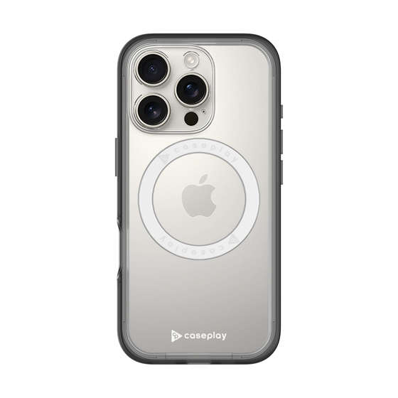 スリムプロテクションプレミアムケース with MagSafe［ オリジナル - caseplayロゴ - ホワイト/A ］