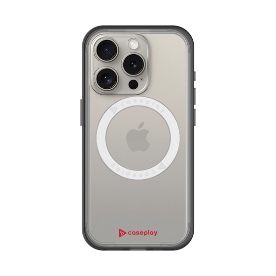 スリムプロテクションプレミアムケース with MagSafe［ オリジナル - caseplayロゴ - レッド/A ］