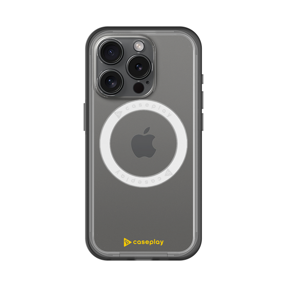 スリムプロテクションプレミアムケース with MagSafe［ オリジナル - caseplayロゴ - イエロー/A ］