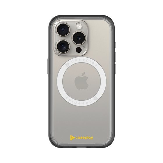 スリムプロテクションプレミアムケース with MagSafe［ オリジナル - caseplayロゴ - イエロー/A ］