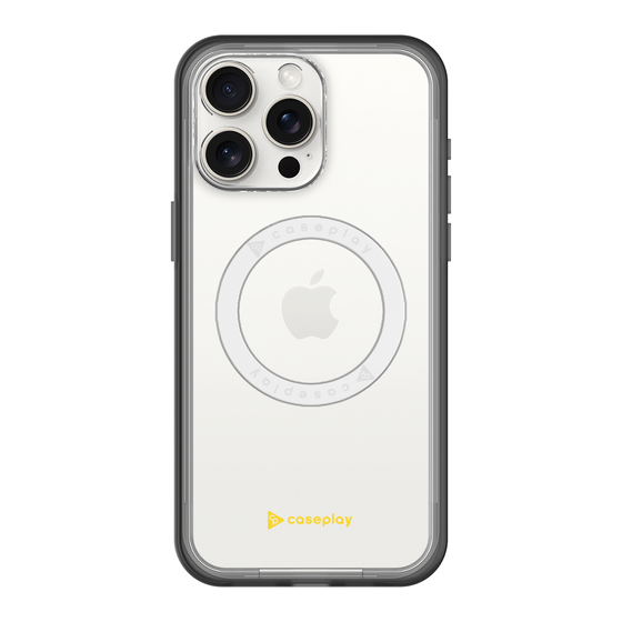 スリムプロテクションプレミアムケース with MagSafe［ オリジナル - caseplayロゴ - イエロー/A ］