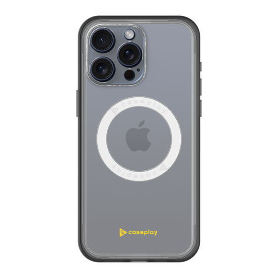 スリムプロテクションプレミアムケース with MagSafe［ オリジナル - caseplayロゴ - イエロー/A ］