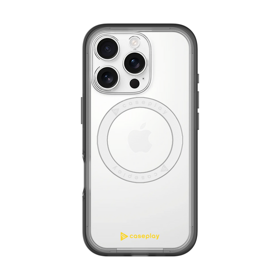 スリムプロテクションプレミアムケース with MagSafe［ オリジナル - caseplayロゴ - イエロー/A ］