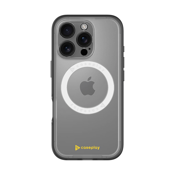 スリムプロテクションプレミアムケース with MagSafe［ オリジナル - caseplayロゴ - イエロー/A ］