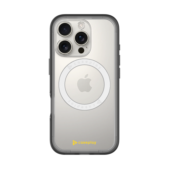 スリムプロテクションプレミアムケース with MagSafe［ オリジナル - caseplayロゴ - イエロー/A ］