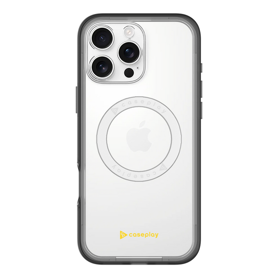 スリムプロテクションプレミアムケース with MagSafe［ オリジナル - caseplayロゴ - イエロー/A ］
