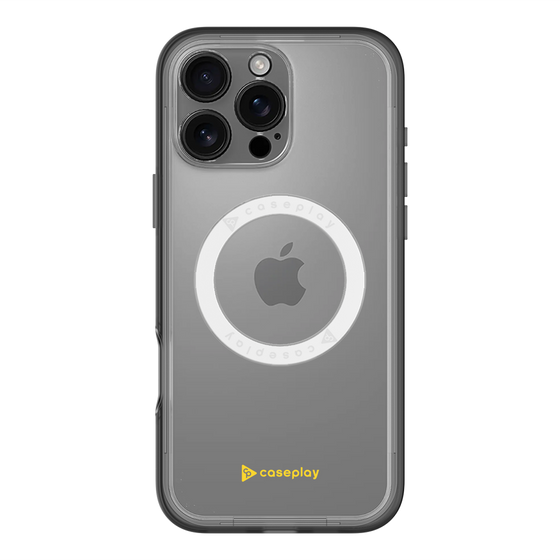 スリムプロテクションプレミアムケース with MagSafe［ オリジナル - caseplayロゴ - イエロー/A ］