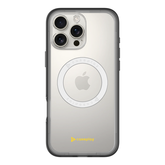 スリムプロテクションプレミアムケース with MagSafe［ オリジナル - caseplayロゴ - イエロー/A ］