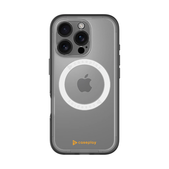 スリムプロテクションプレミアムケース with MagSafe［ オリジナル - caseplayロゴ - オレンジ/A ］