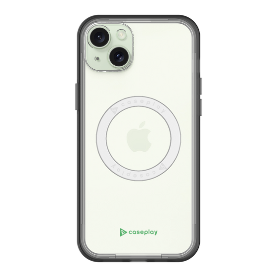 スリムプロテクションプレミアムケース with MagSafe［ オリジナル - caseplayロゴ - グリーン/A ］