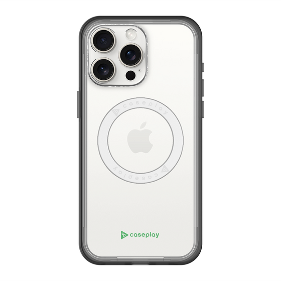 スリムプロテクションプレミアムケース with MagSafe［ オリジナル - caseplayロゴ - グリーン/A ］