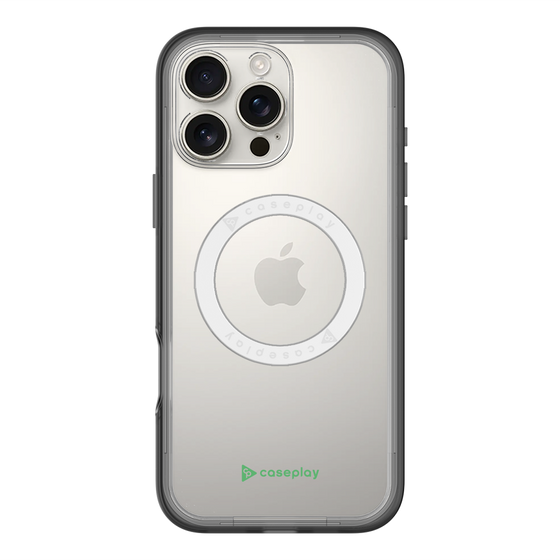 スリムプロテクションプレミアムケース with MagSafe［ オリジナル - caseplayロゴ - グリーン/A ］