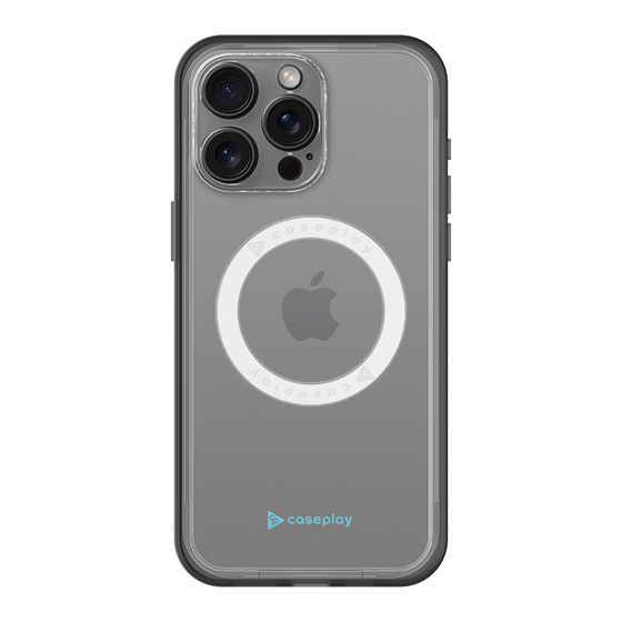 スリムプロテクションプレミアムケース with MagSafe［ オリジナル - caseplayロゴ - ライトブルー/A ］