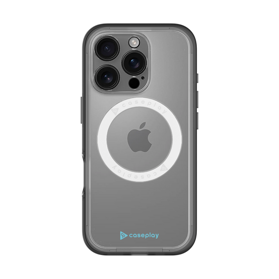 スリムプロテクションプレミアムケース with MagSafe［ オリジナル - caseplayロゴ - ライトブルー/A ］