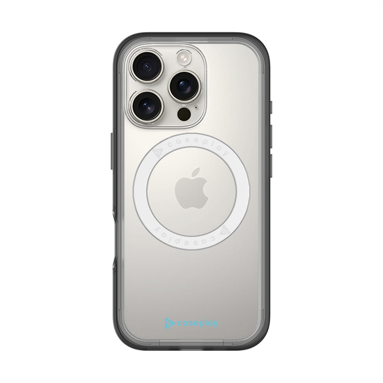 スリムプロテクションプレミアムケース with MagSafe［ オリジナル - caseplayロゴ - ライトブルー/A ］