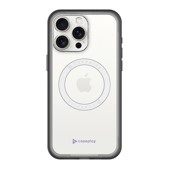 スリムプロテクションプレミアムケース with MagSafe［ オリジナル - caseplayロゴ - パープル/A ］