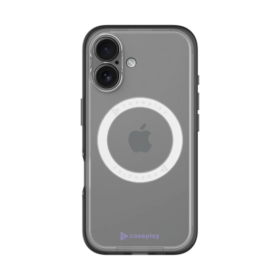 スリムプロテクションプレミアムケース with MagSafe［ オリジナル - caseplayロゴ - パープル/A ］