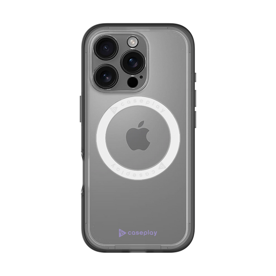 スリムプロテクションプレミアムケース with MagSafe［ オリジナル - caseplayロゴ - パープル/A ］