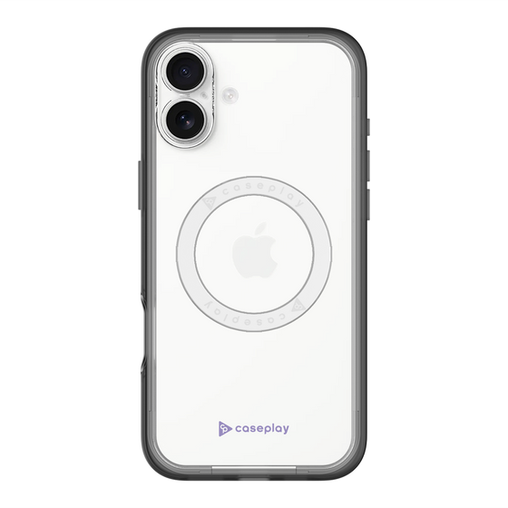 スリムプロテクションプレミアムケース with MagSafe［ オリジナル - caseplayロゴ - パープル/A ］