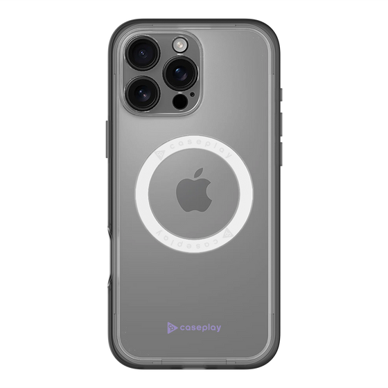 スリムプロテクションプレミアムケース with MagSafe［ オリジナル - caseplayロゴ - パープル/A ］