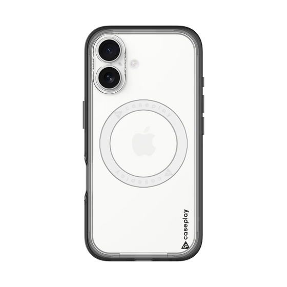スリムプロテクションプレミアムケース with MagSafe［ オリジナル - caseplayロゴ - ブラック/B ］