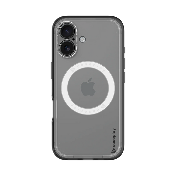 スリムプロテクションプレミアムケース with MagSafe［ オリジナル - caseplayロゴ - ブラック/B ］