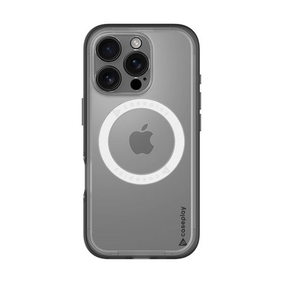 スリムプロテクションプレミアムケース with MagSafe［ オリジナル - caseplayロゴ - ブラック/B ］