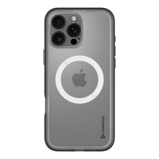 スリムプロテクションプレミアムケース with MagSafe［ オリジナル - caseplayロゴ - ブラック/B ］