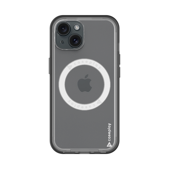 スリムプロテクションプレミアムケース with MagSafe［ オリジナル - caseplayロゴ - ホワイト/B ］