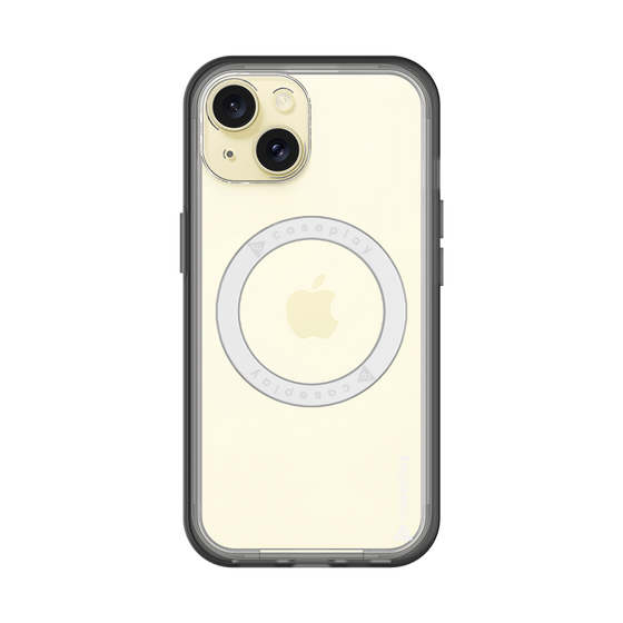 スリムプロテクションプレミアムケース with MagSafe［ オリジナル - caseplayロゴ - ホワイト/B ］