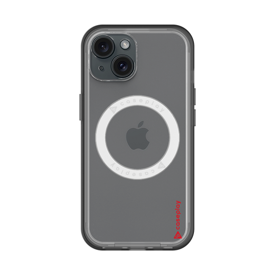スリムプロテクションプレミアムケース with MagSafe［ オリジナル - caseplayロゴ - レッド/B ］