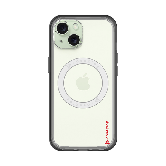 スリムプロテクションプレミアムケース with MagSafe［ オリジナル - caseplayロゴ - レッド/B ］