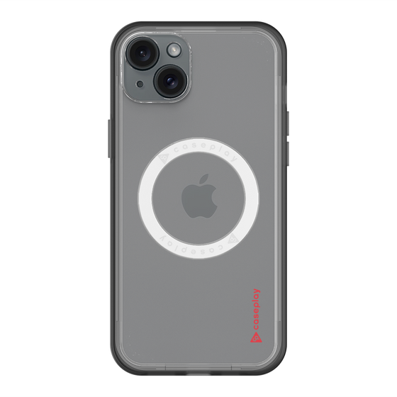 スリムプロテクションプレミアムケース with MagSafe［ オリジナル - caseplayロゴ - レッド/B ］