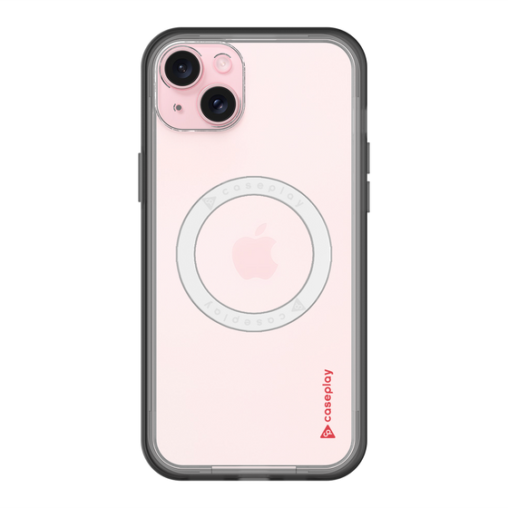 スリムプロテクションプレミアムケース with MagSafe［ オリジナル - caseplayロゴ - レッド/B ］