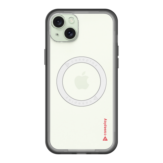 スリムプロテクションプレミアムケース with MagSafe［ オリジナル - caseplayロゴ - レッド/B ］